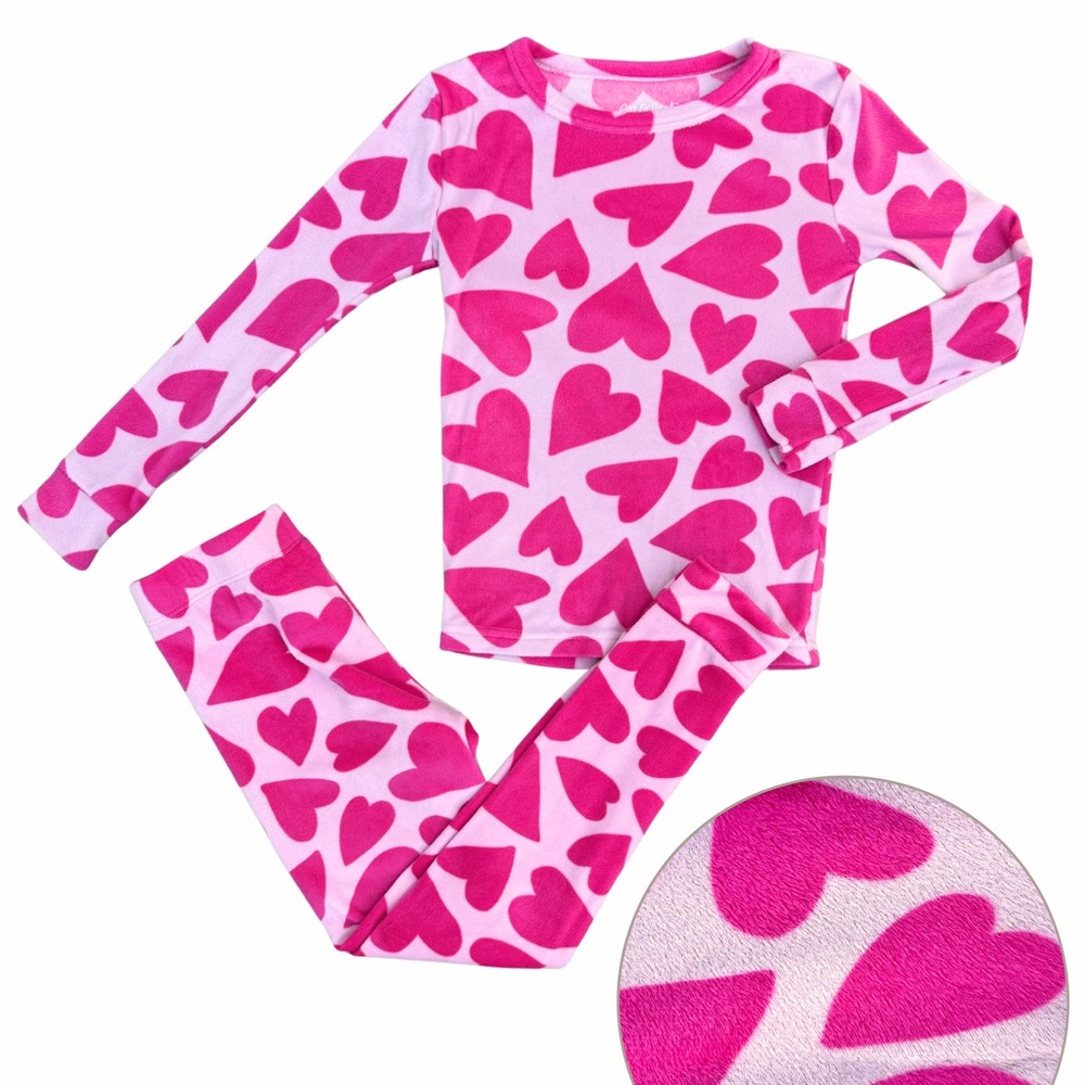 Cat & Jack Pink Heart Kids Pajama Set